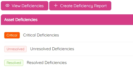 ETHOS asset parts view displaying component details and inventory information