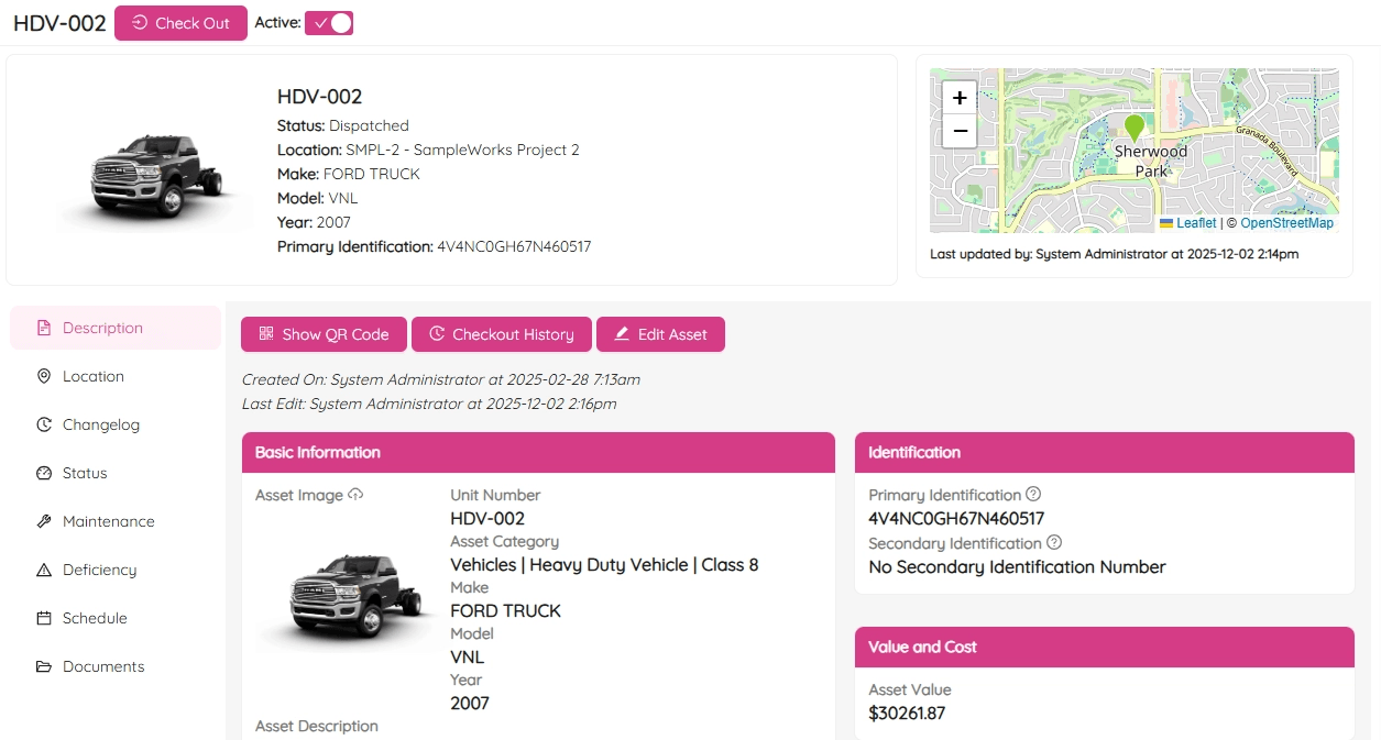 ETHOS RFI list view showing open requests for information with status and assignee columns